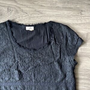 Black lace t-shirt